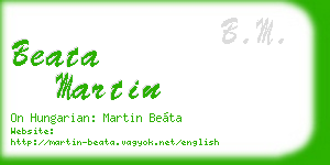 beata martin business card